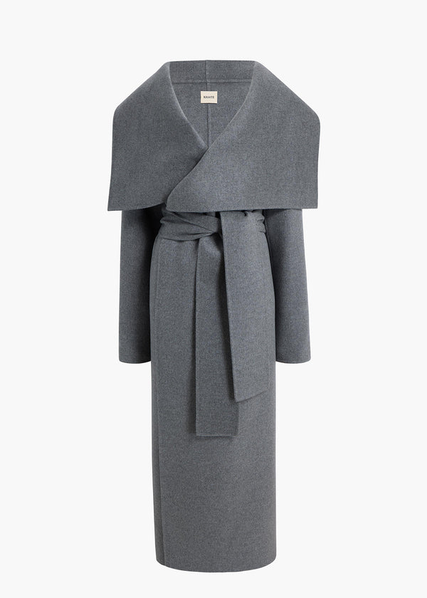 khaite Levitt Coat Grey Melange