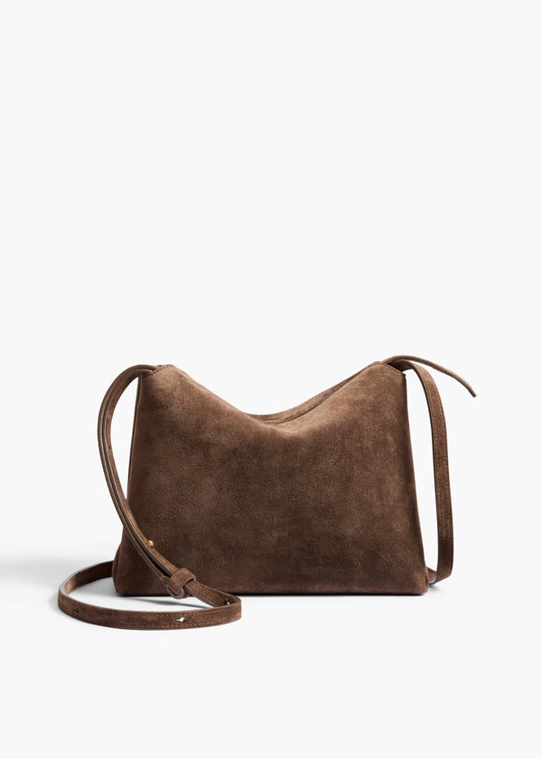 khaite Lina Crossbody Bag Cedar Suede