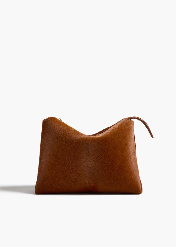 Khaite Lina Crossbody Bag Rust Haircalf