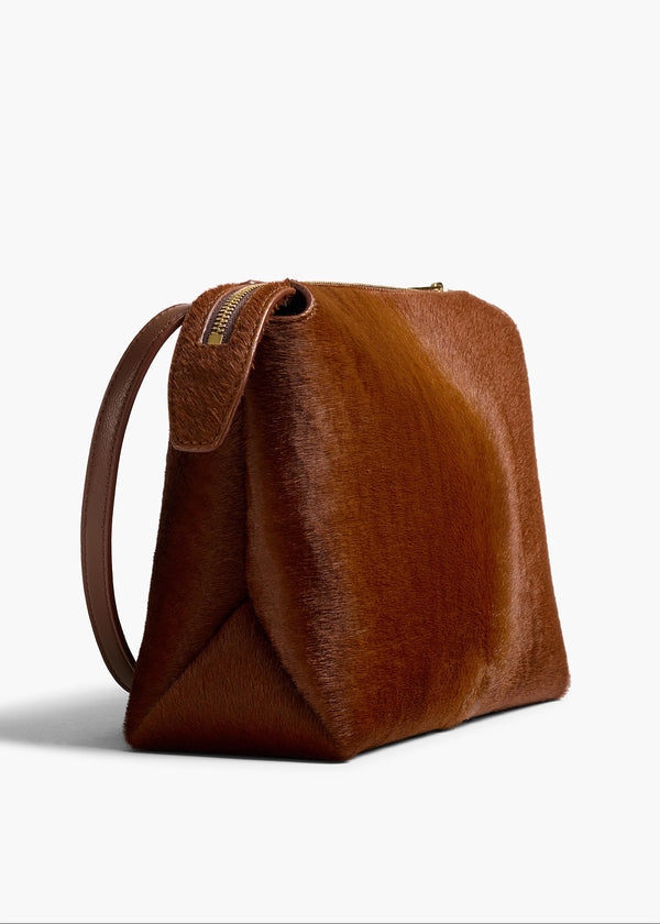 Khaite Lina Crossbody Bag Rust Haircalf