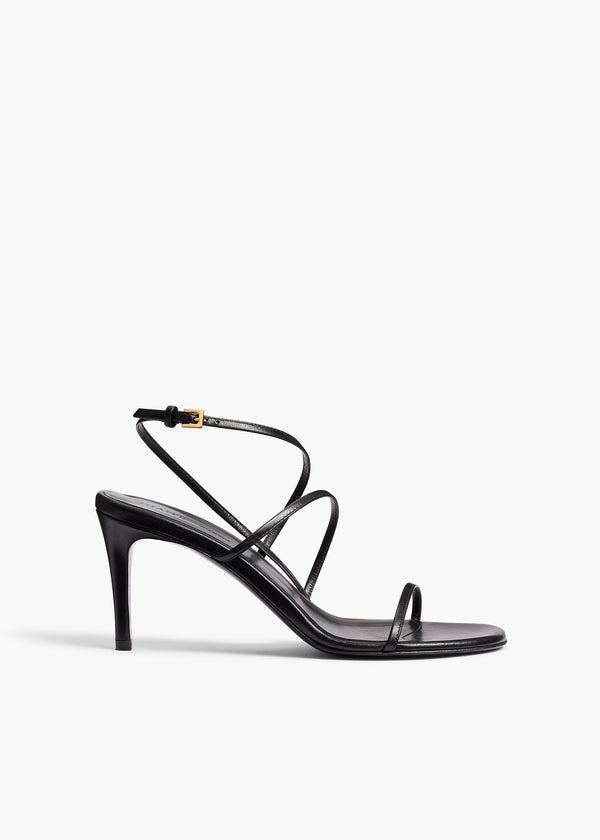 khaite Loop Sandal Black Leather