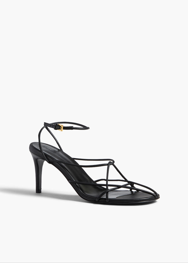 Khaite Loulou Sandal Black Leather