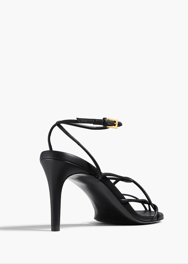 Khaite Loulou Sandal Black Leather