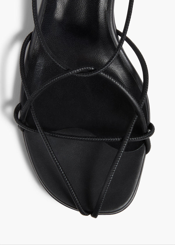 Khaite Loulou Sandal Black Leather