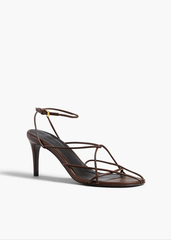 Khaite Loulou Sandal Cigar Leather