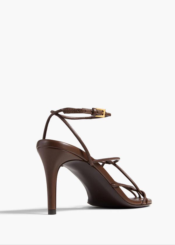 Khaite Loulou Sandal Cigar Leather