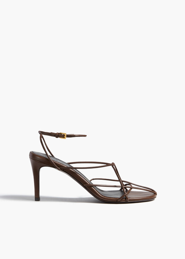 khaite Loulou Sandal Cigar Leather