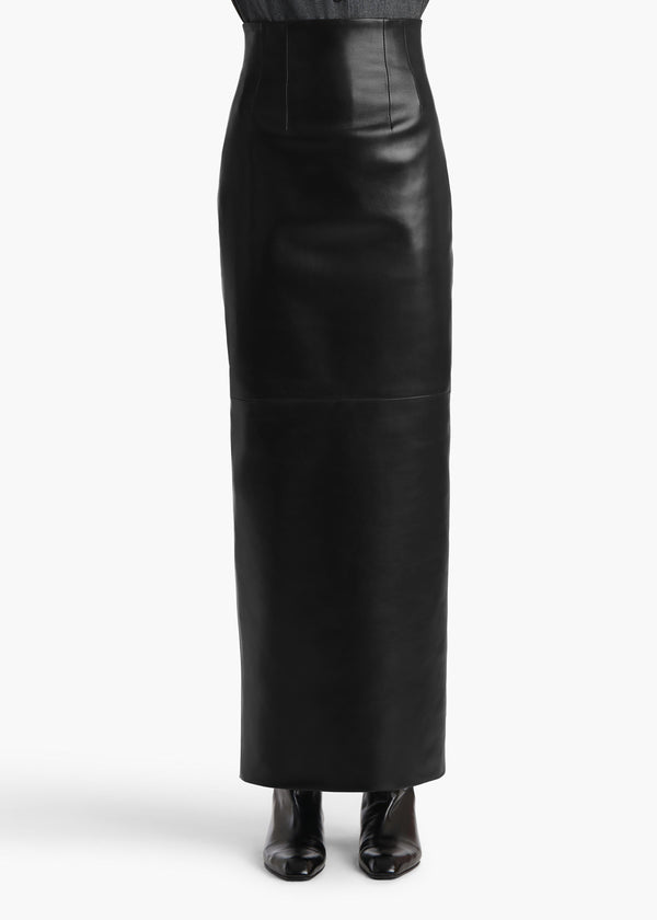 Khaite Loxley Skirt Black Leather