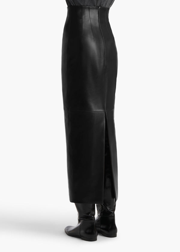 Khaite Loxley Skirt Black Leather