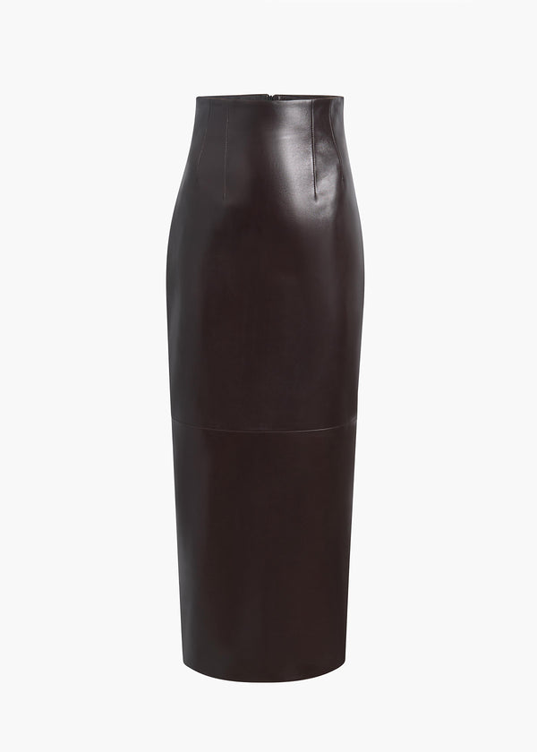 khaite Loxley Skirt Mud Leather