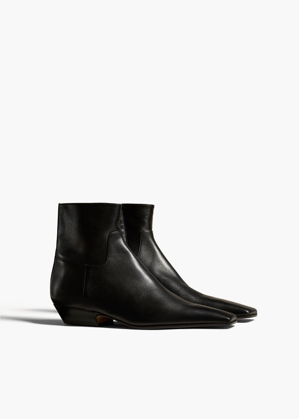 Khaite Marfa Ankle Boot Black Leather