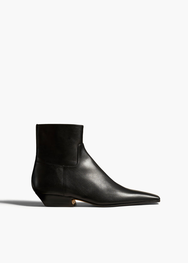 khaite Marfa Ankle Boot Black Leather