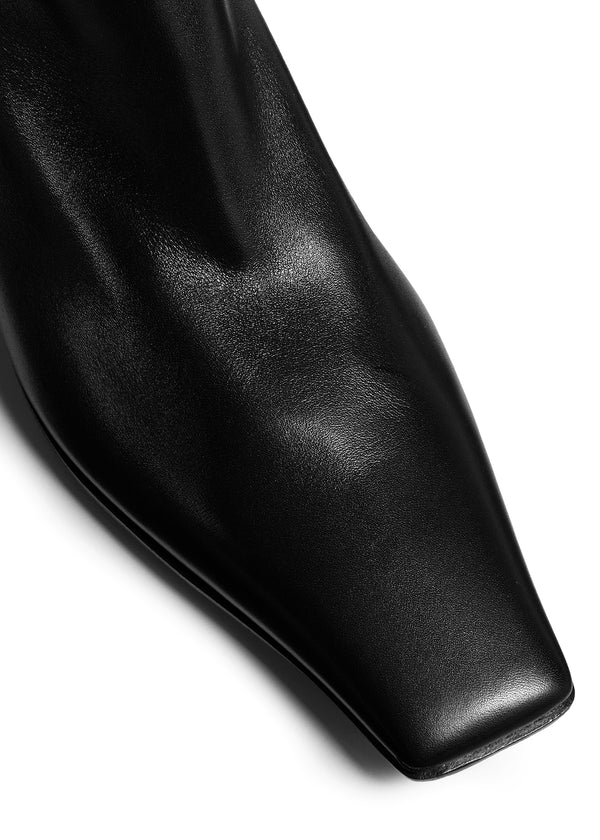 Khaite Marfa Knee-High Boot Black Leather