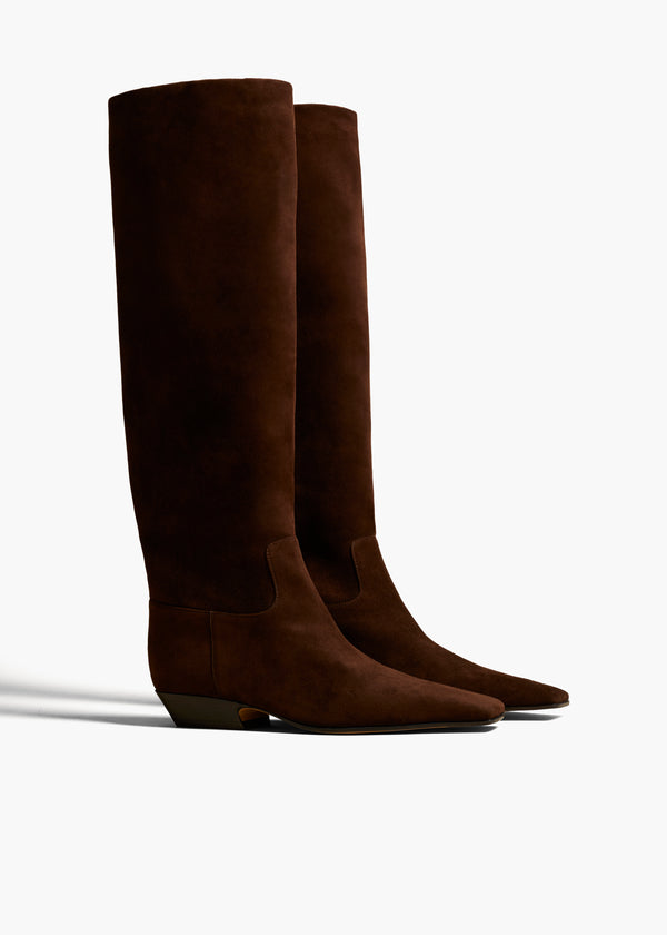 Khaite Marfa Knee-High Boot Coffee Suede