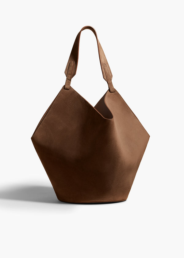 khaite Medium Lotus Tote Cedar Suede