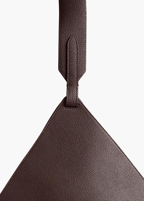 Khaite Medium Lotus Tote Espresso Pebbled Leather