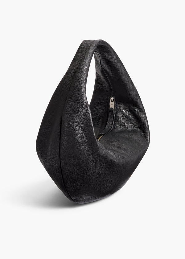 Khaite Medium Olivia Hobo Black Pebbled Leather