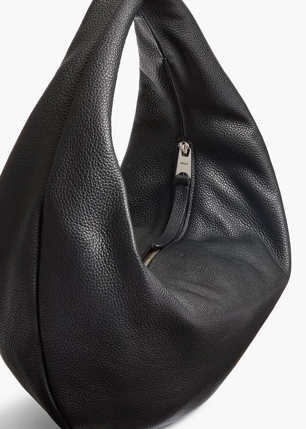 Khaite Medium Olivia Hobo Black Pebbled Leather