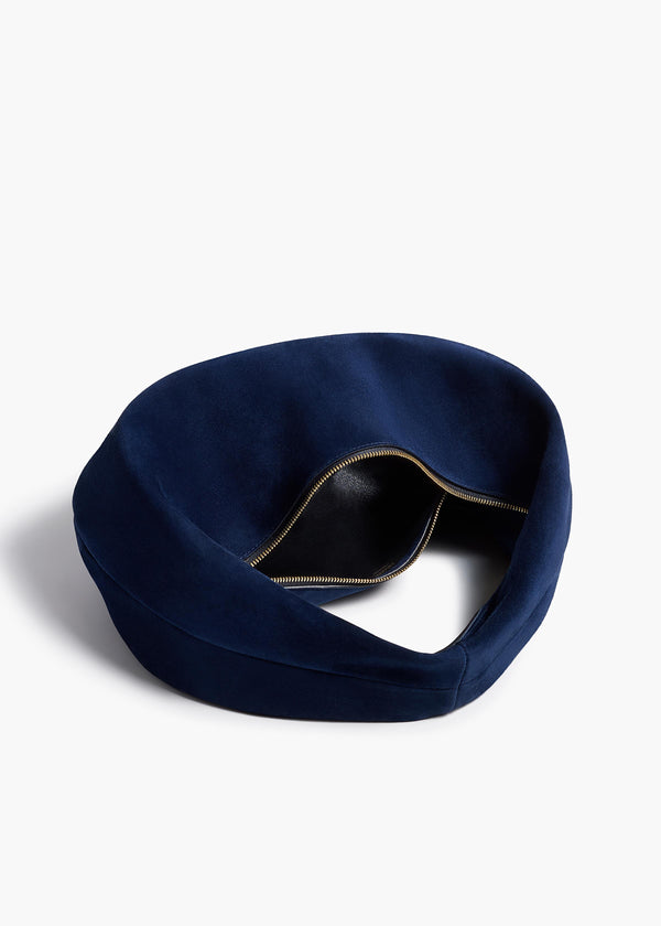 Khaite Medium Olivia Hobo Midnight Suede