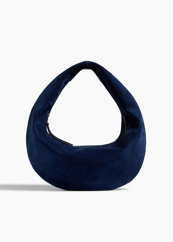 khaite Medium Olivia Hobo Midnight Suede