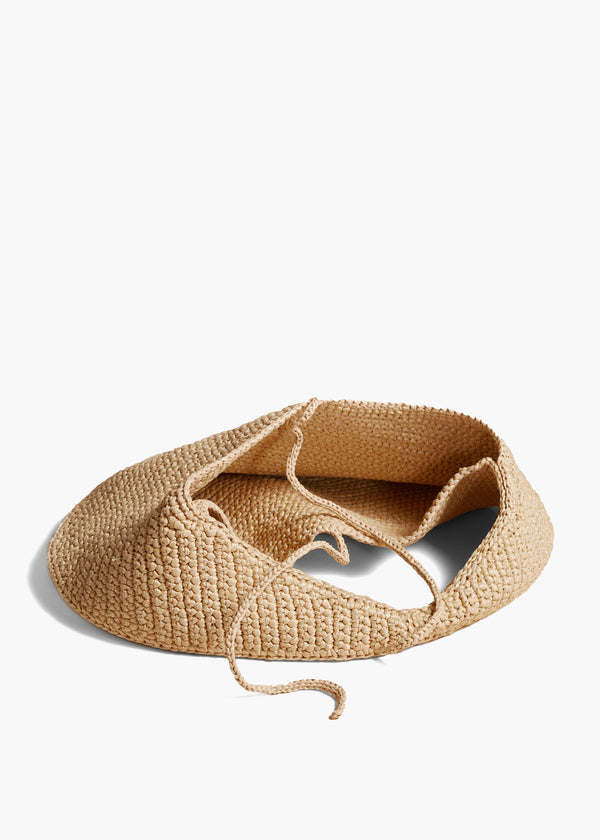 Khaite Medium Olivia Hobo Natural Raffia