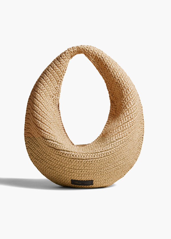 khaite Medium Olivia Hobo Natural Raffia