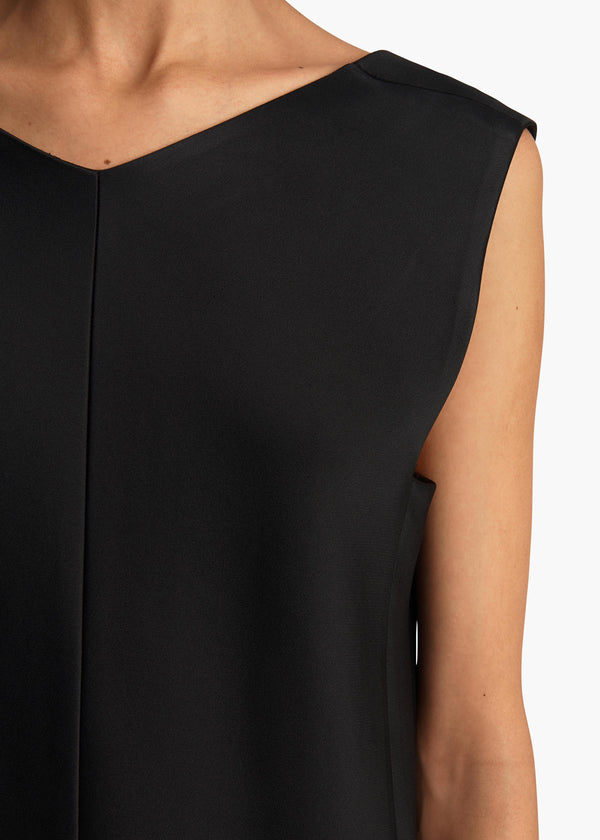 Khaite Mel Dress Black Satin