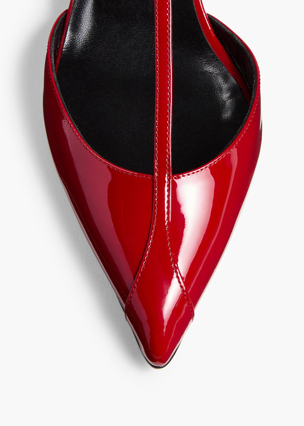 Khaite Mia Pump Fire Red Patent Leather
