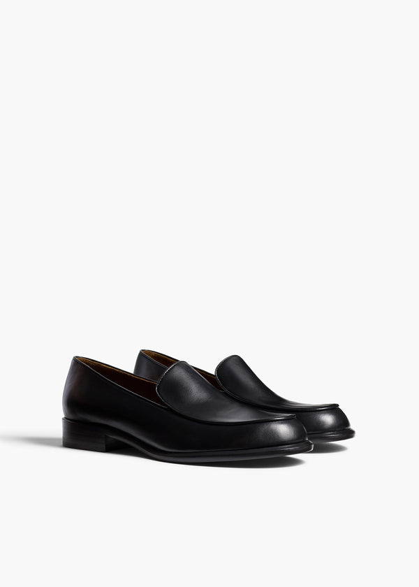 Khaite Miles Loafer Black Leather