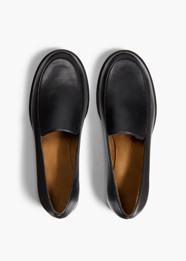 Khaite Miles Loafer Black Leather