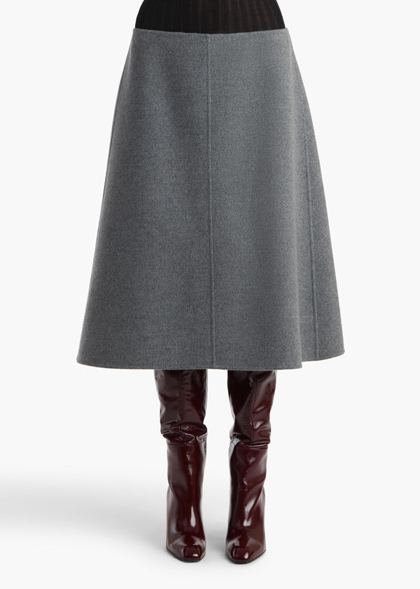 Khaite Nania Skirt Grey Melange