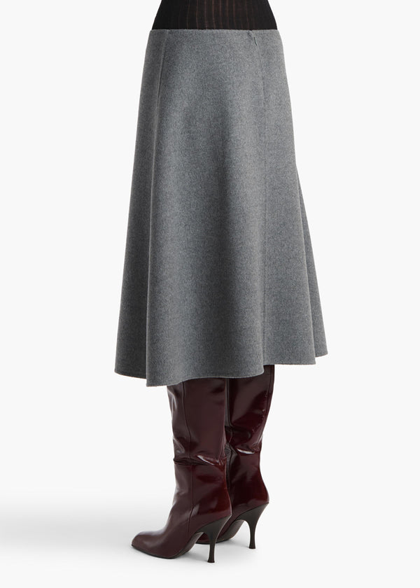 Khaite Nania Skirt Grey Melange