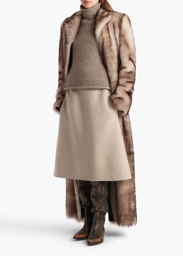 Khaite Nania Skirt Oatmeal