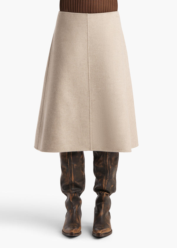 Khaite Nania Skirt Oatmeal
