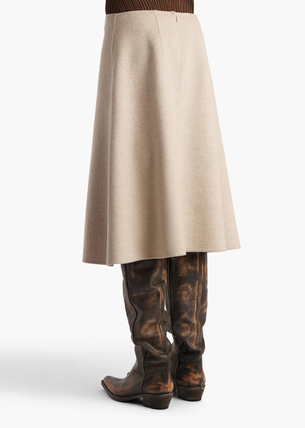 Khaite Nania Skirt Oatmeal