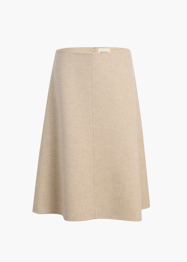 khaite Nania Skirt Oatmeal