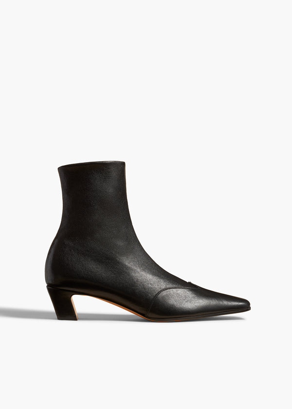 khaite Nevada Stretch Low Boot Black Nappa Leather