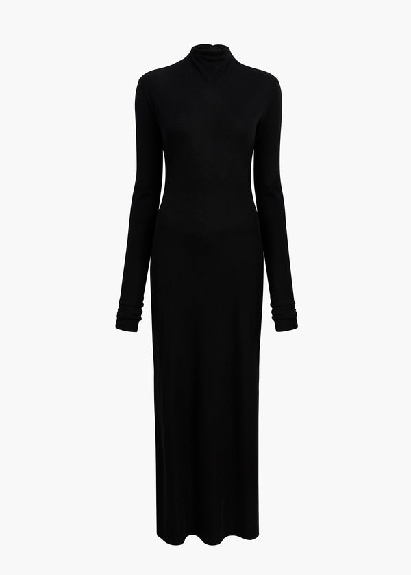 khaite Norla Dress Black Silk Cashmere Jersey