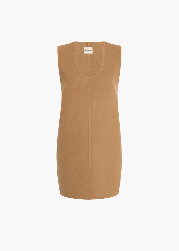 khaite Nyona Dress Camel