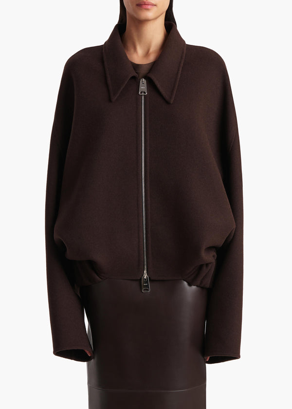 Khaite Odin Jacket Dark Brown