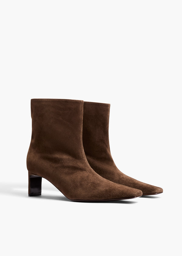 Khaite Ona Ankle Boot Ebano Suede