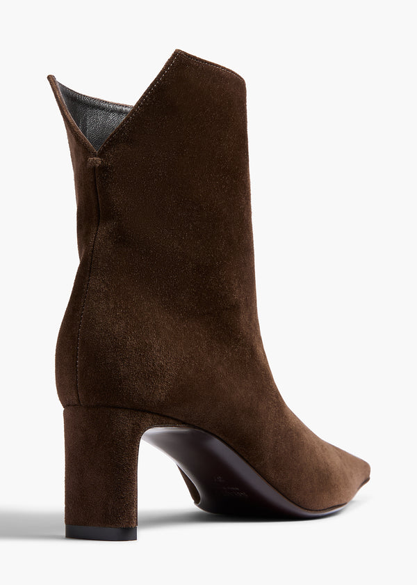 Khaite Ona Ankle Boot Ebano Suede