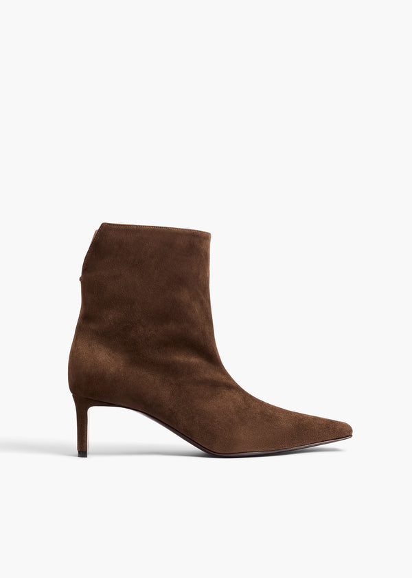 khaite Ona Ankle Boot Ebano Suede