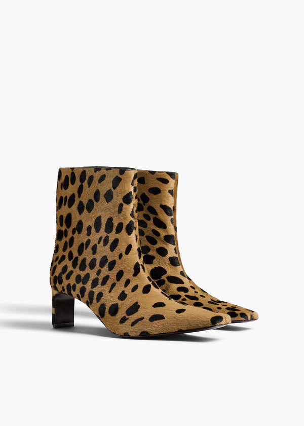 Khaite Ona Ankle Boot Hyena Print Haircalf