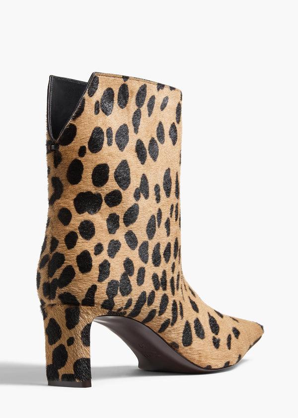 Khaite Ona Ankle Boot Hyena Print Haircalf