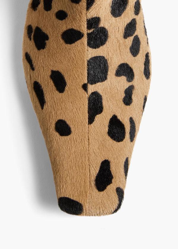 Khaite Ona Ankle Boot Hyena Print Haircalf