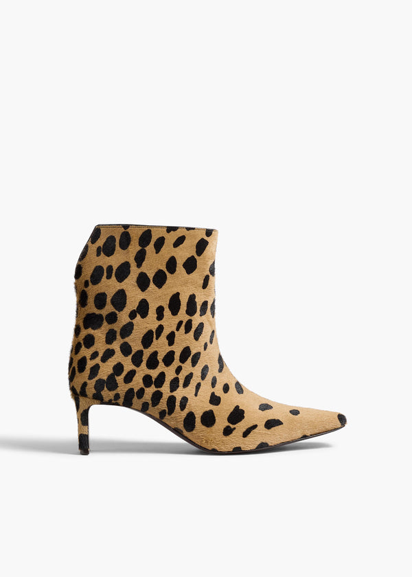 khaite Ona Ankle Boot Hyena Print Haircalf