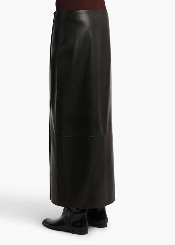 Khaite Quinn Skirt Black Leather