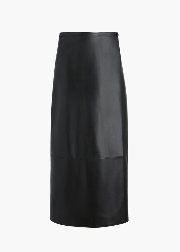 khaite Quinn Skirt Black Leather