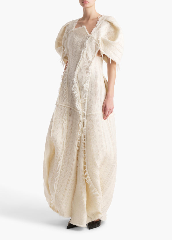 Khaite Quintin Dress Ivory
